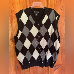 Pro Tour Black Gray Golf Sweater Vest Men’s Size XXL